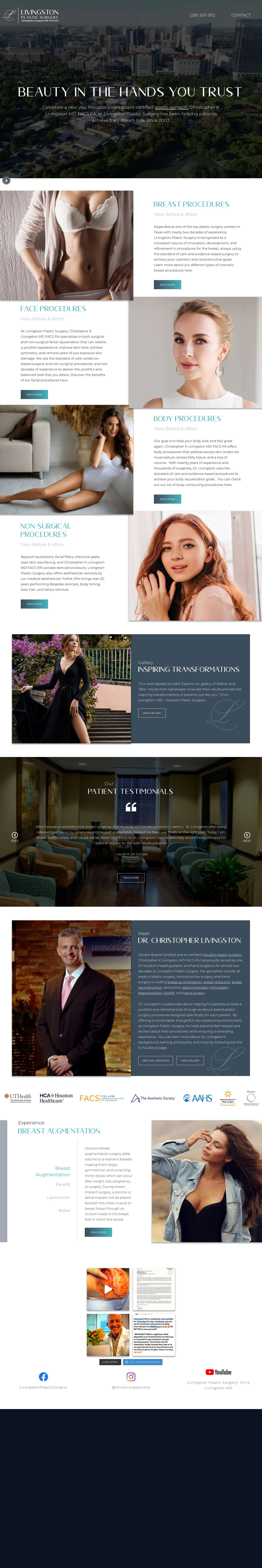 Best Plastic Surgery Houston, TX | Livingston Plastic Surgery - Full Screenshot