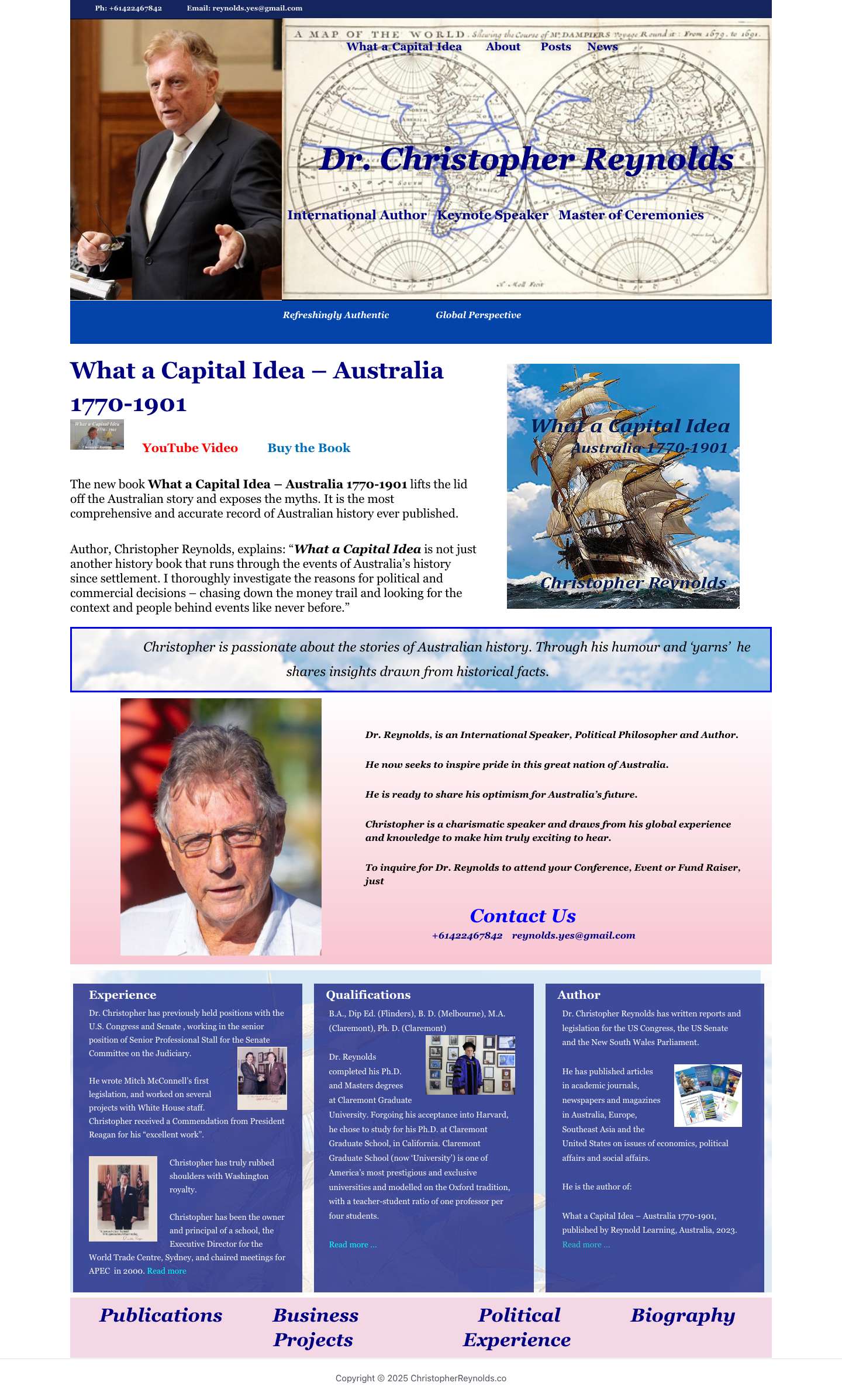 Home Page - ChristopherReynolds.co - Full Screenshot