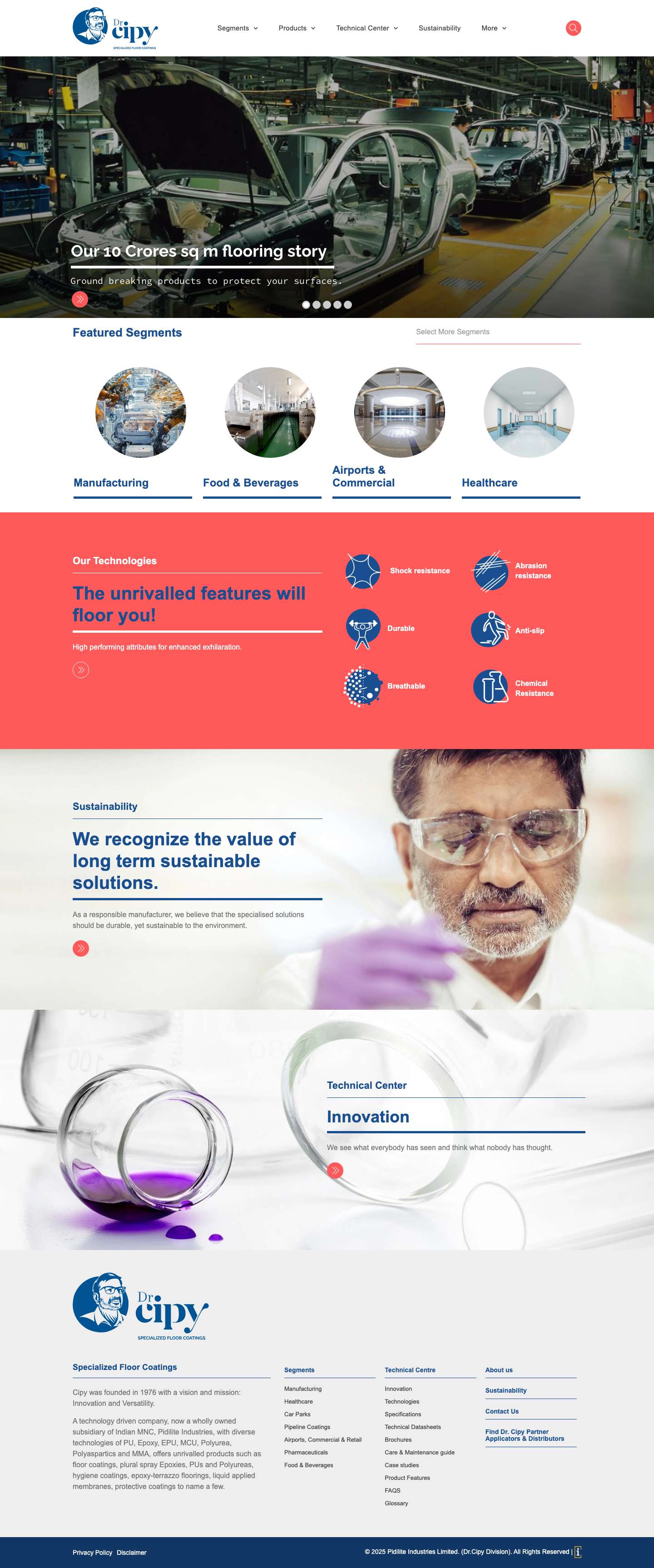 Epoxy Flooring Manufacturer | Epoxy Floor Coating Manufacturers - Full Screenshot