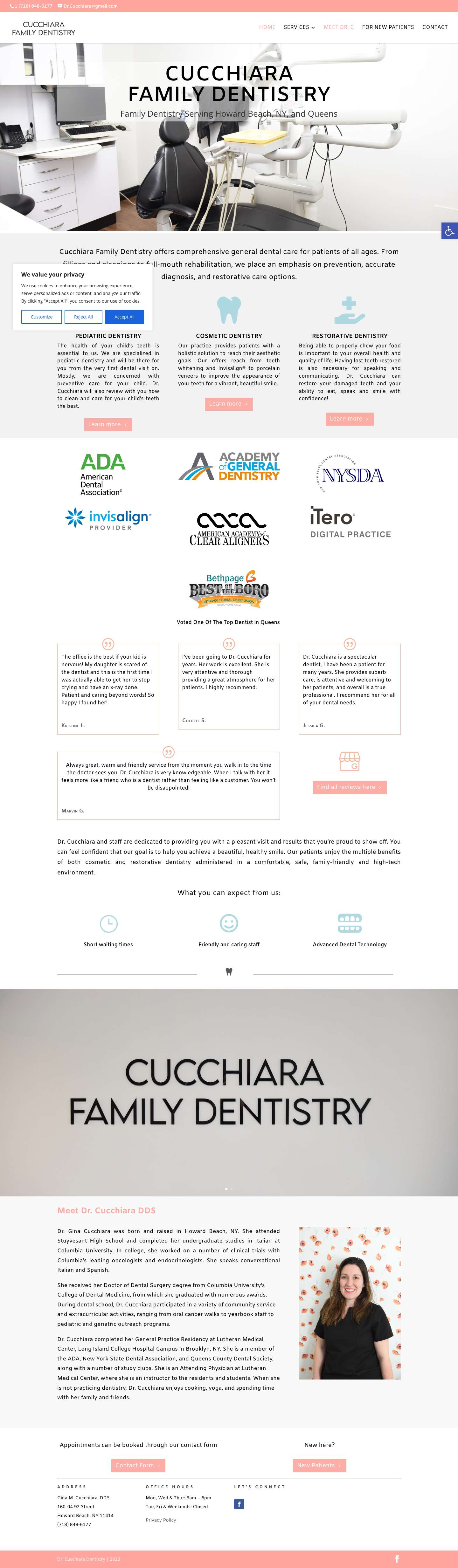 Dentist Howard Beach | Cucchiara Dentistry | Top-Rated Dental OfficeAccessibility ToolsIncrease TextDecrease TextGrayscaleHigh ContrastNegative ContrastLight BackgroundLinks UnderlineReadable FontReset - Full Screenshot