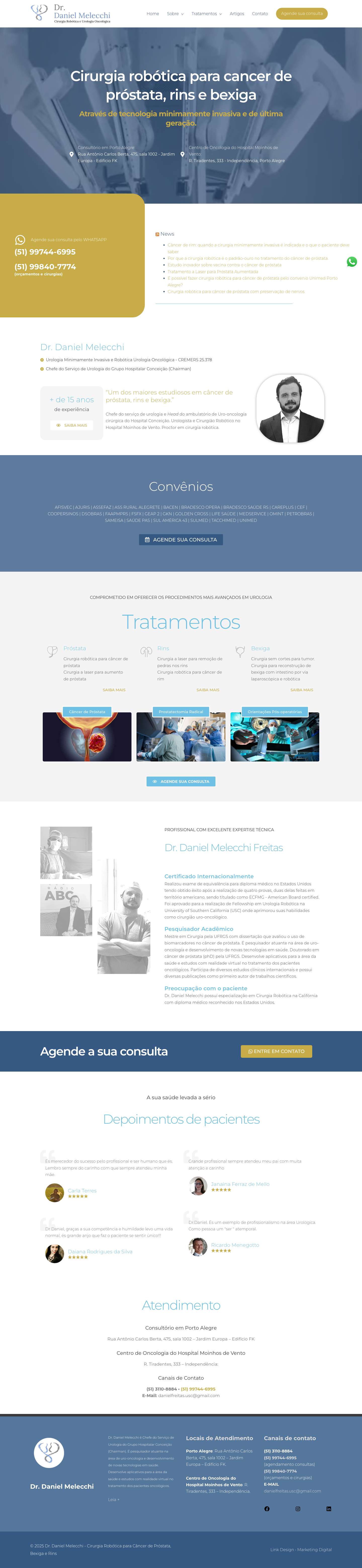 Cirurgia Robótica para Câncer de Próstata, Bexiga e Rins - Full Screenshot