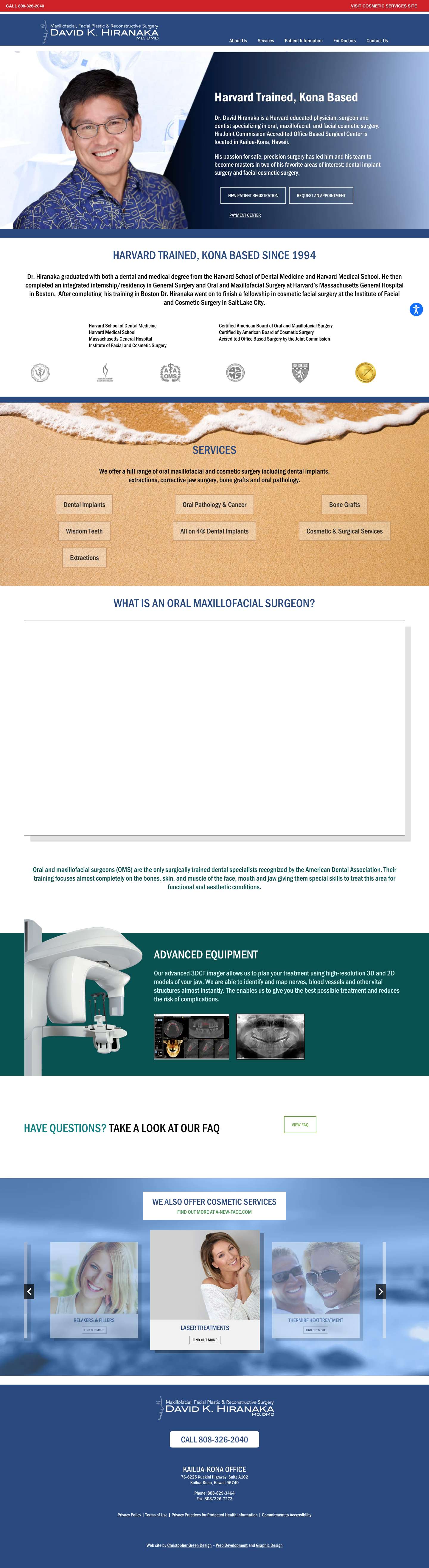 David K. Hiranaka, MD, DMD - Full Screenshot