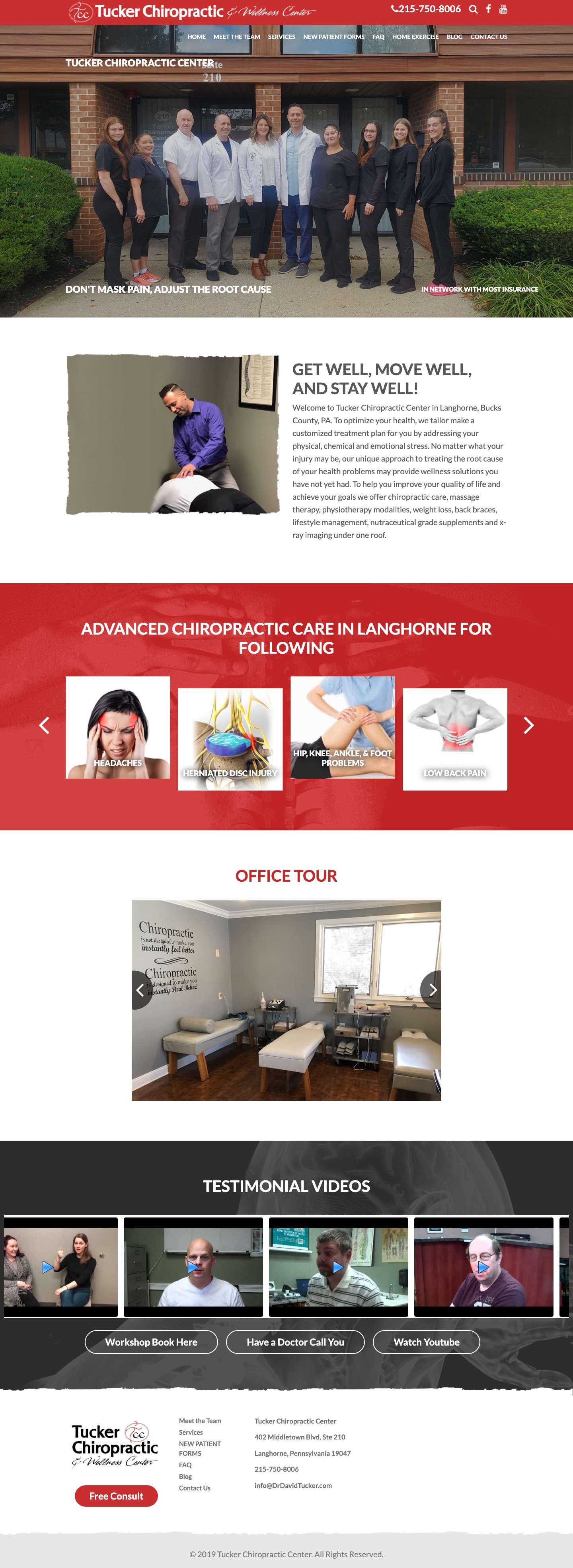 Best Langhorne Chiropractor | Dr. Tucker - Book an Appointment! - Full Screenshot