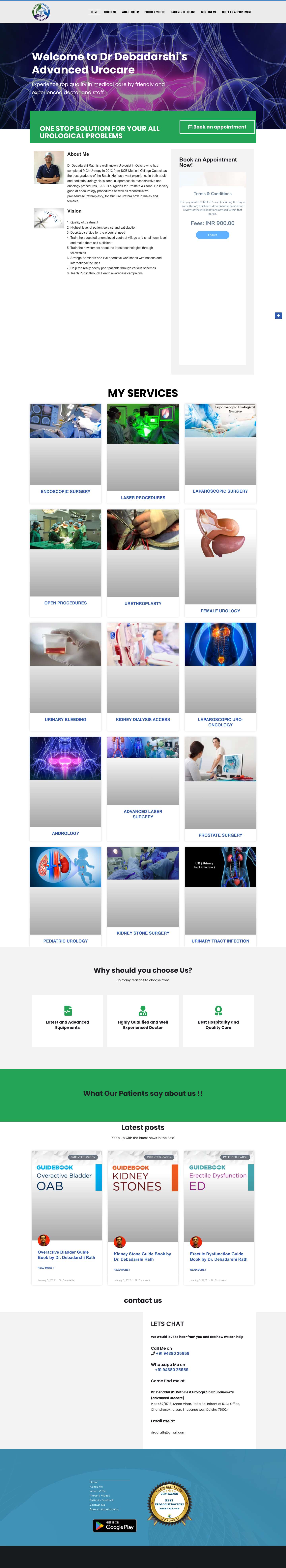 Bhubaneswar Top Urology Consultant & Pediatric Urologist - Full Screenshot