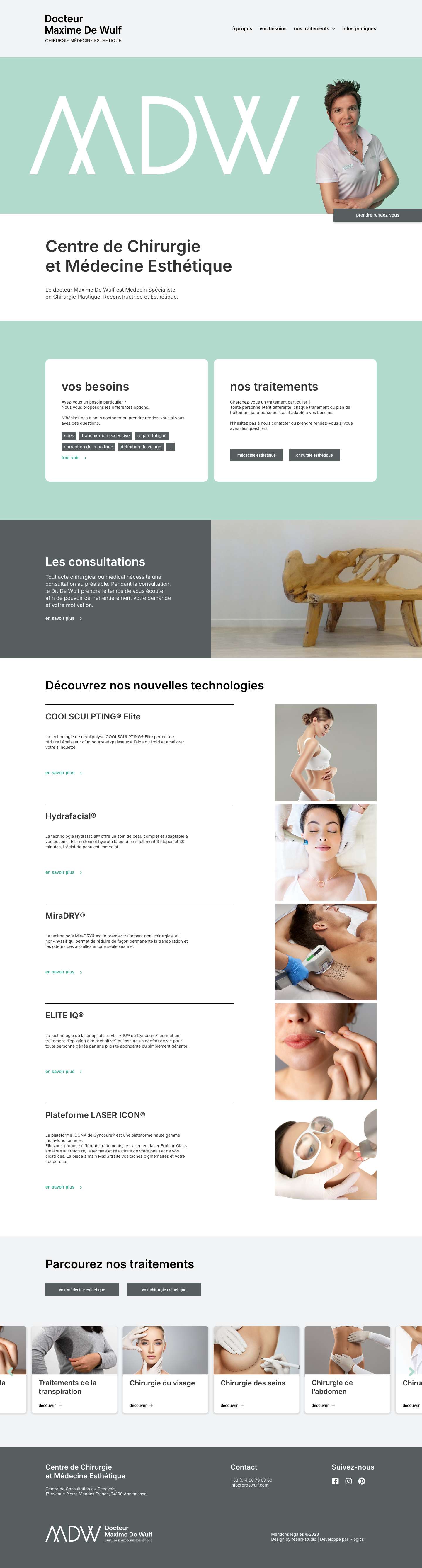 Dr De Wulf - Centre de Chirurgie et Médecine Esthétique - Full Screenshot