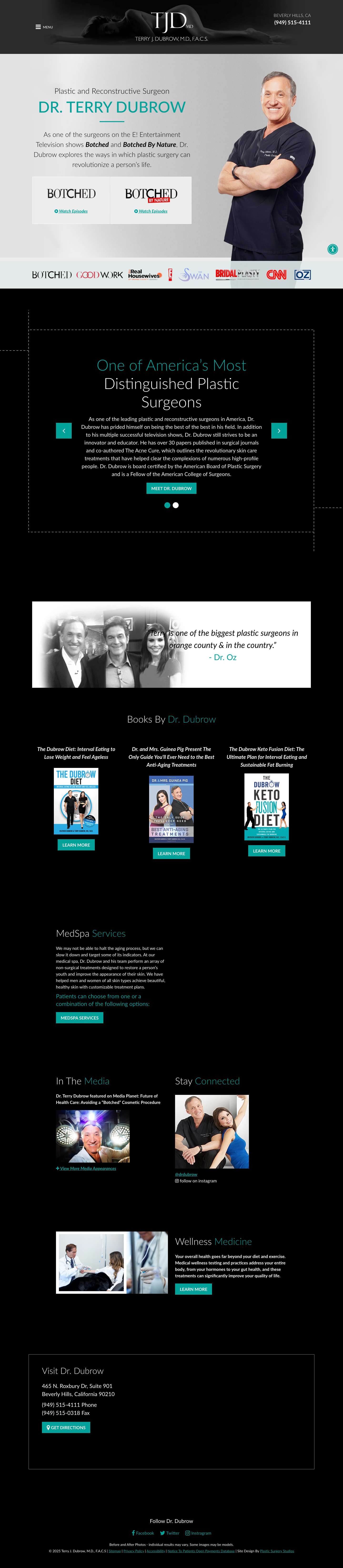 Top Plastic Surgeon in Beverly Hills, CA | Dr. Terry Dubrow - Full Screenshot