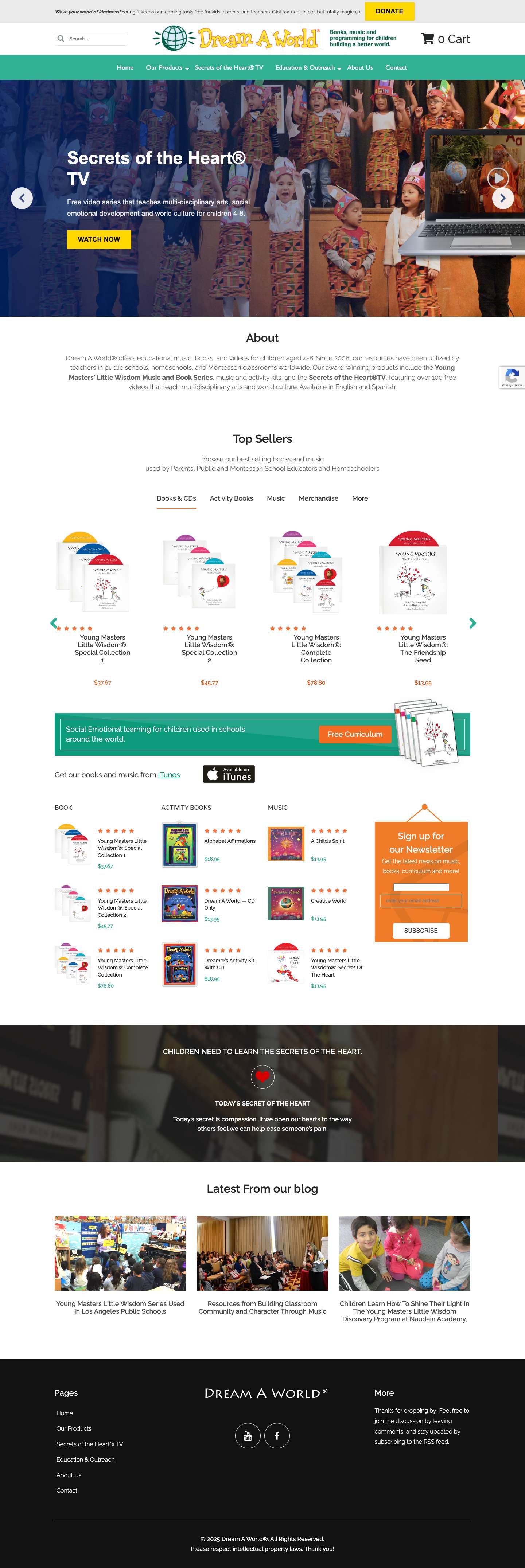 Children's Books and Music by Bunny Hull | Dream A World - Full Screenshot