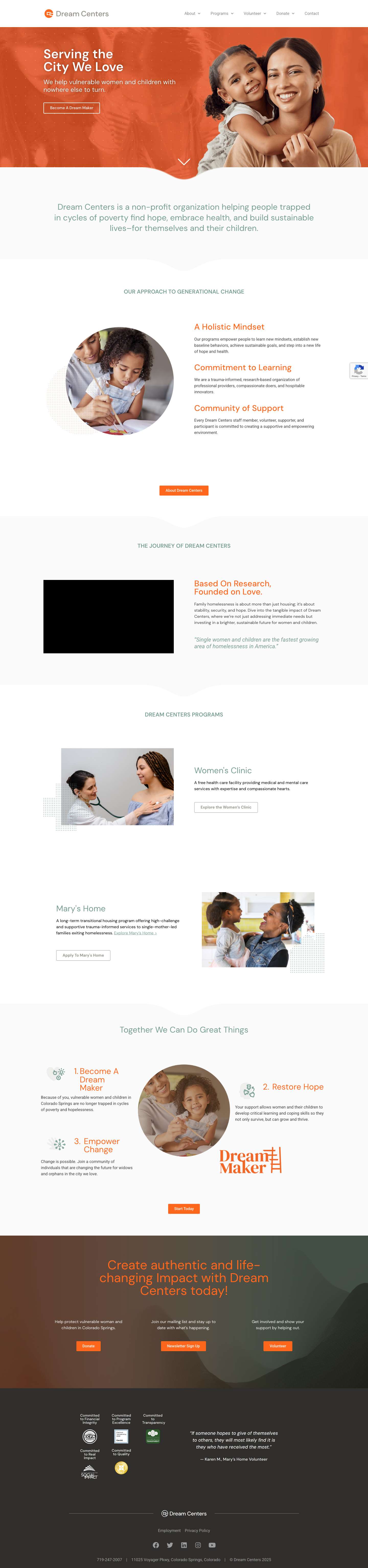 Building Dreams to Change Generations | Dream Centers - Full Screenshot