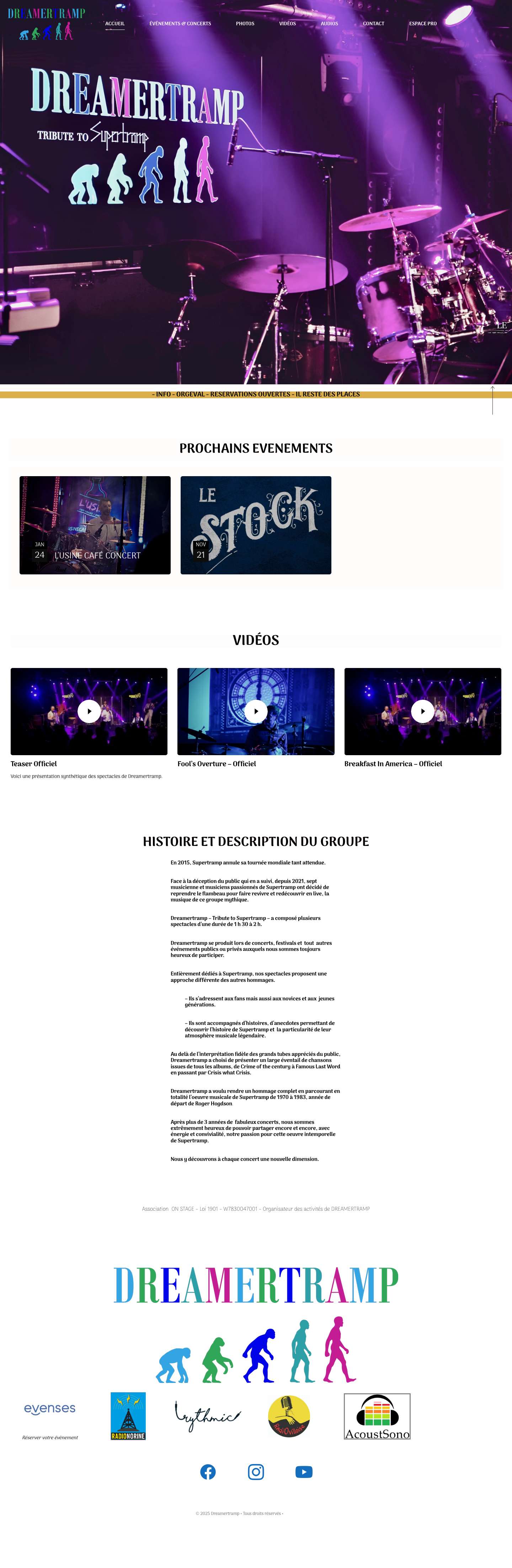 Dreamertramp — La musique et l'univers de Supertramp - Full Screenshot