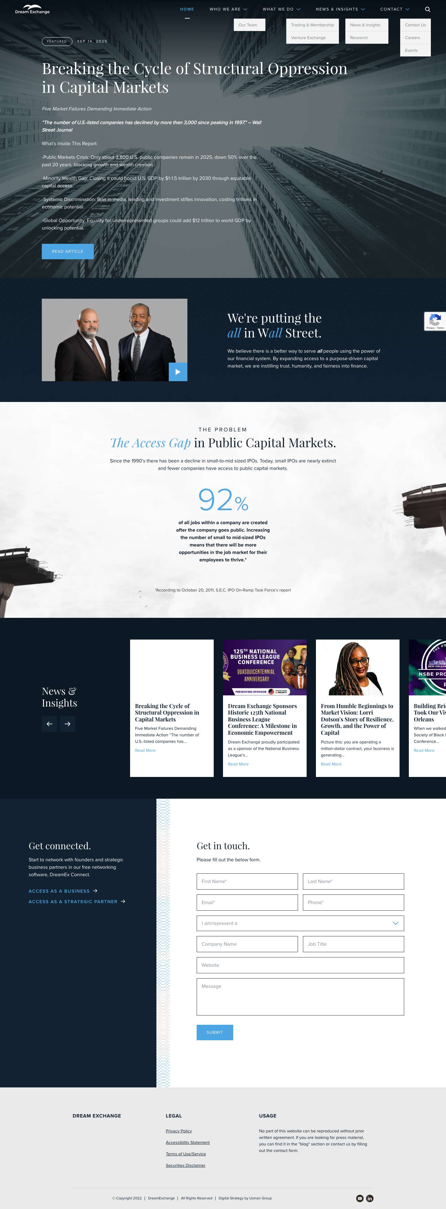 Dream Exchange | Putting the All in Wall Street - Full Screenshot