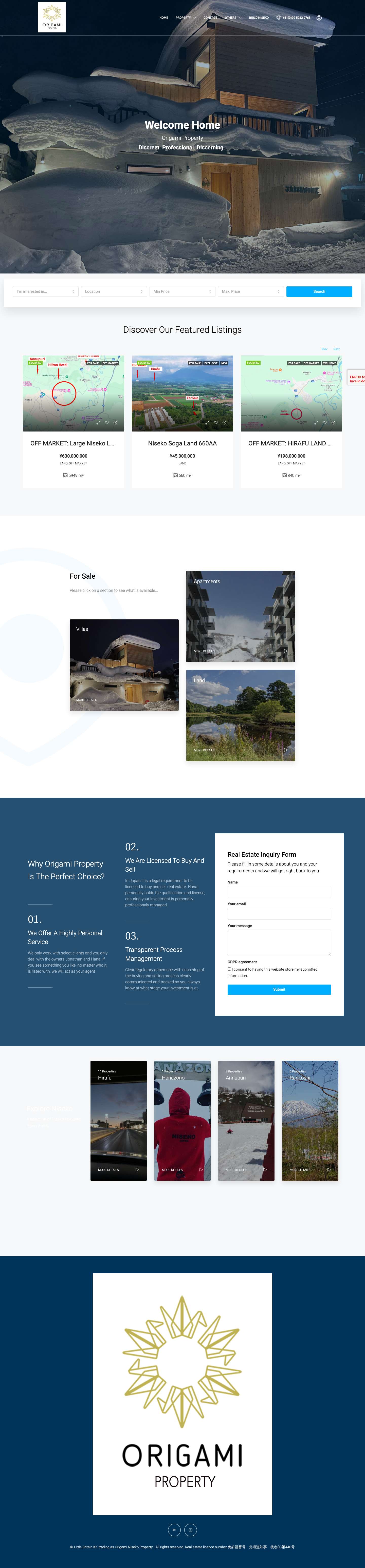 Origami Property – Real Estate – Professionally - Full Screenshot