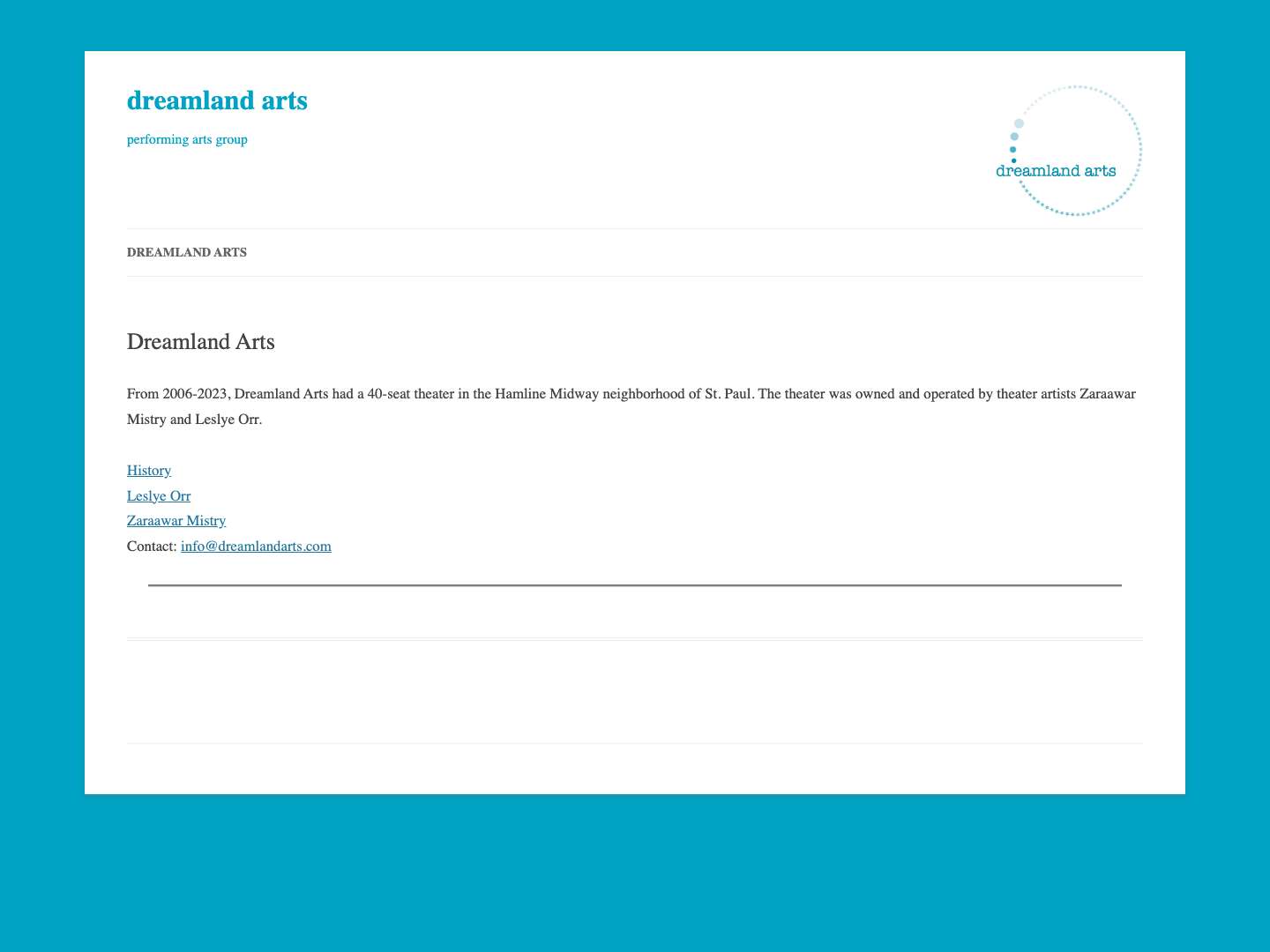 Dreamland Arts - dreamland arts - Full Screenshot