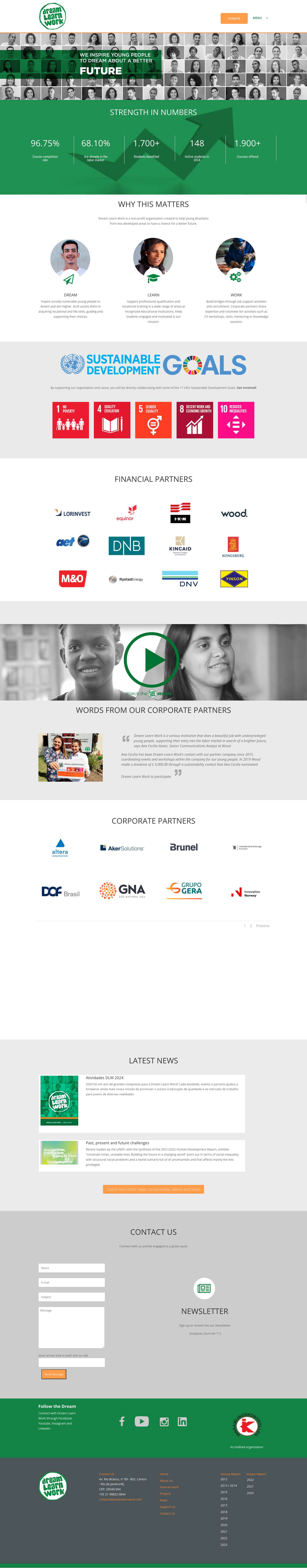 Home - Dream Learn Work - Full Screenshot