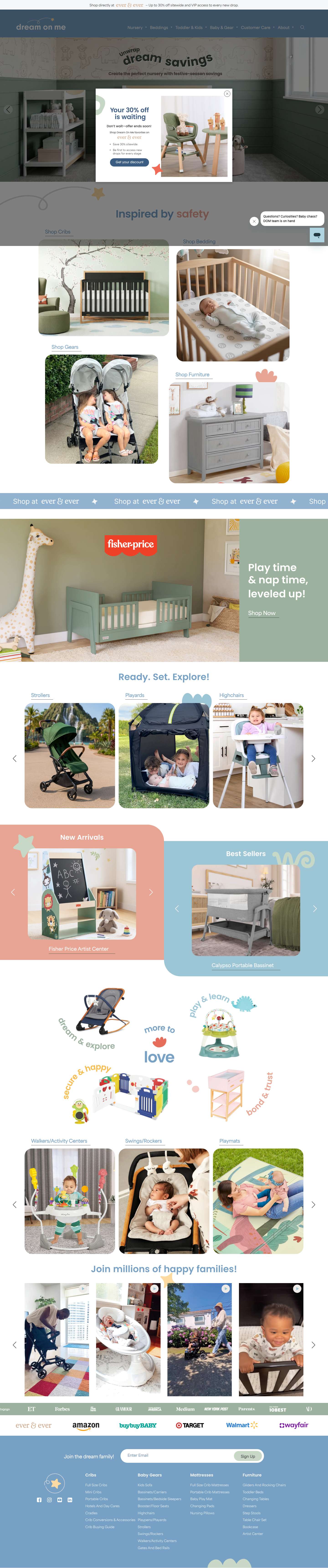 Dream On Me | Quality baby products and furniture - Full Screenshot