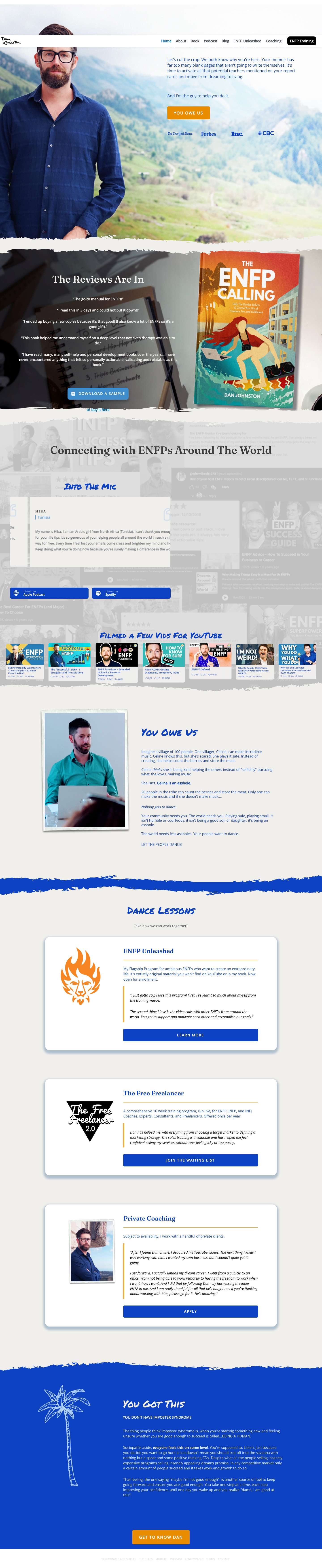 Where Ambitious ENFPs Reach Their Potential - Dreams Around The World by Dan Johnston - Dreams Around The World with Dan Johnston - Full Screenshot