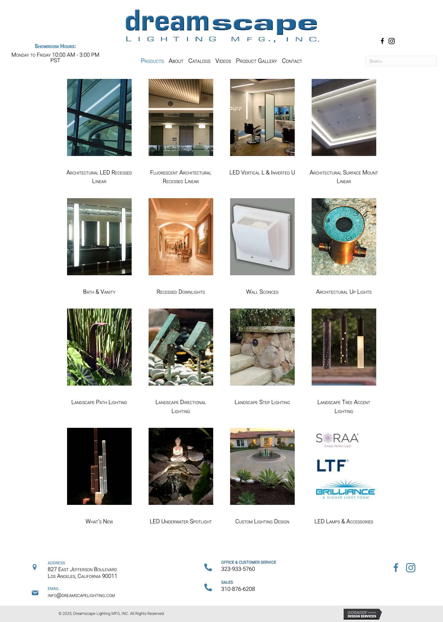 Our Product Range for you to choose from - Full Screenshot