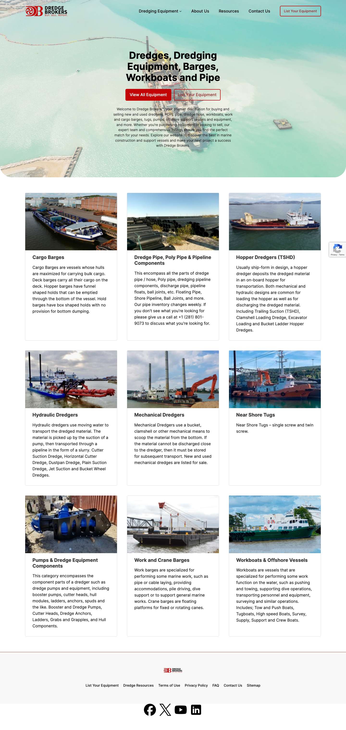 Dredge Brokers - Dredgers and Dredging Equipment - Full Screenshot