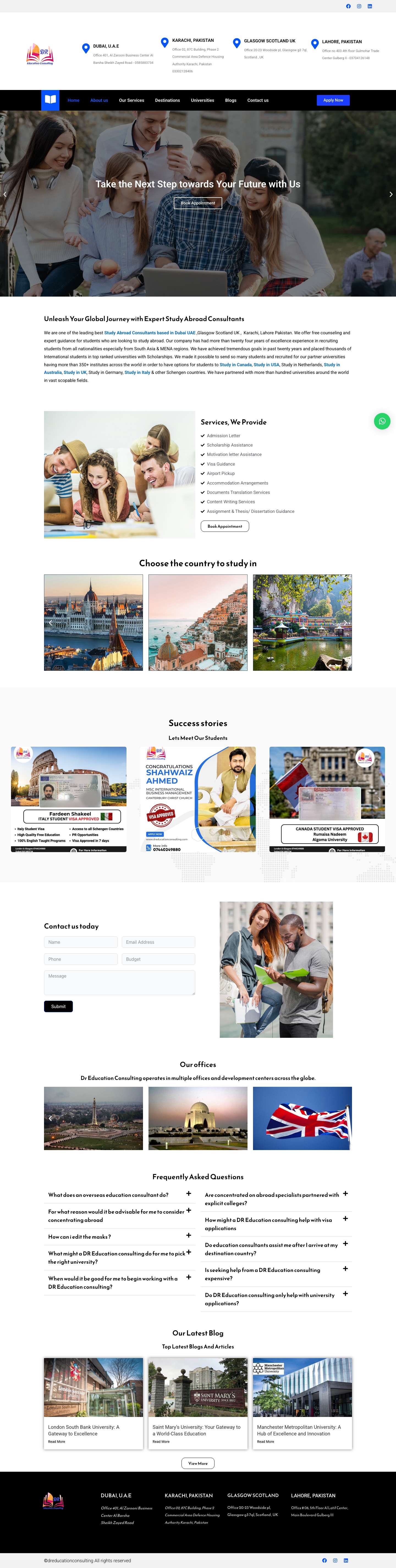 Study Abroad Consultants | Overseas Education Consultants - Full Screenshot