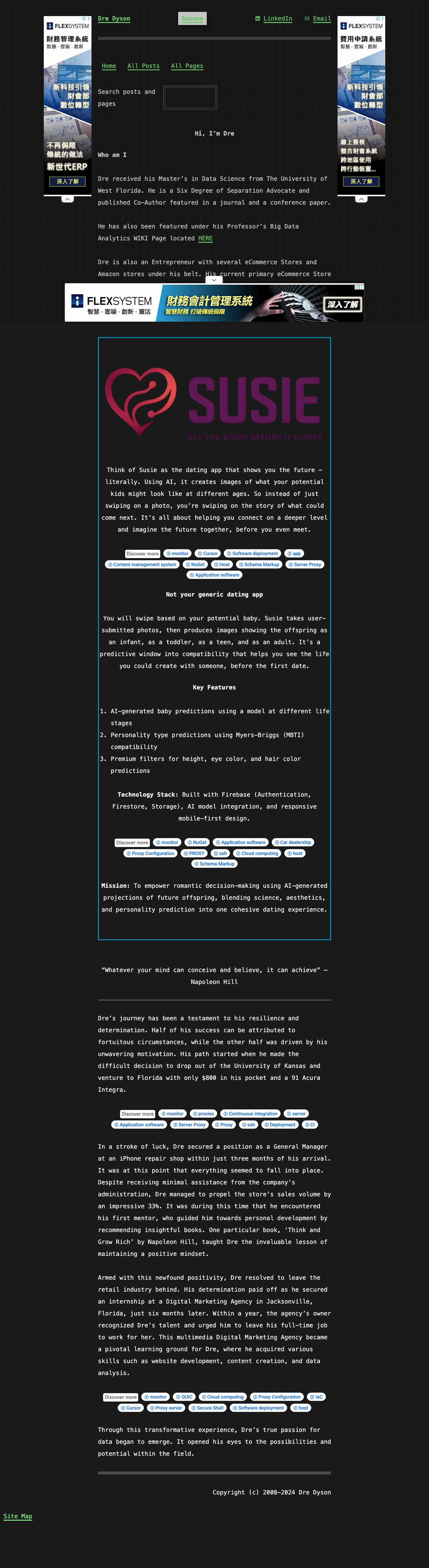 Home - Dre Dyson - Full Screenshot