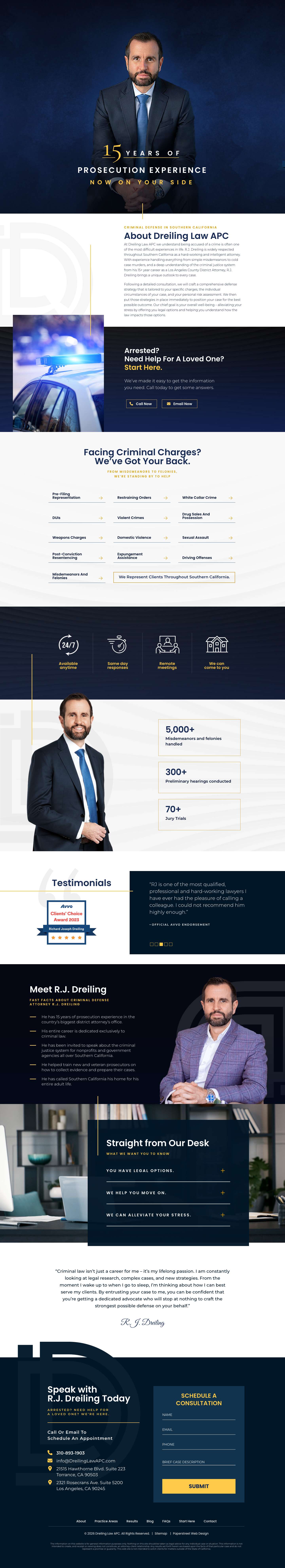 Criminal Defense Attorney | Criminal Defense in Los Angeles, the South Bay, and Surrounding Areas - Full Screenshot