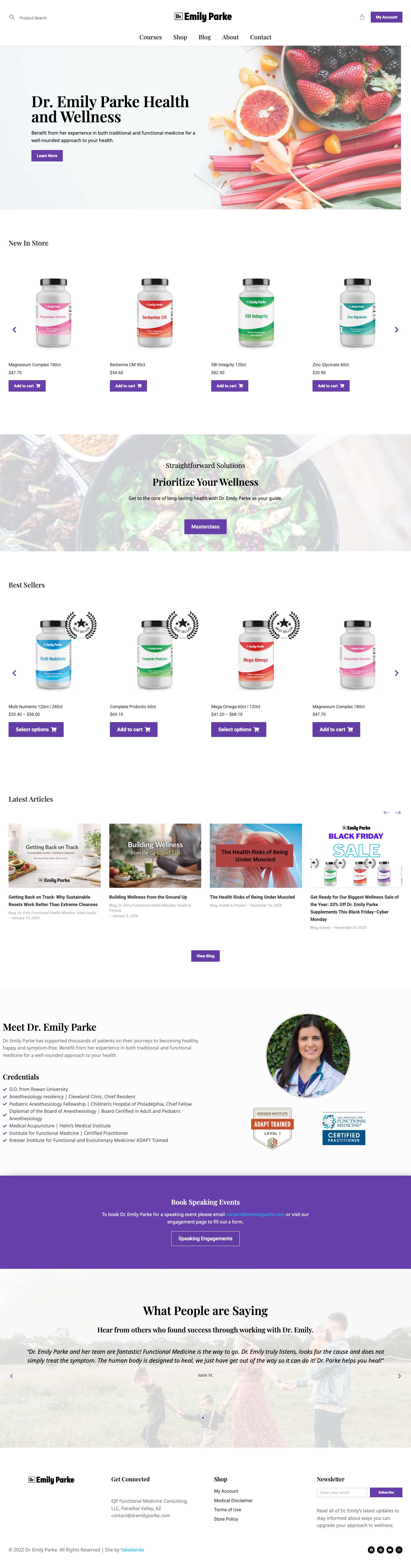 Dr. Emily Parke – Functional Medicine - Full Screenshot