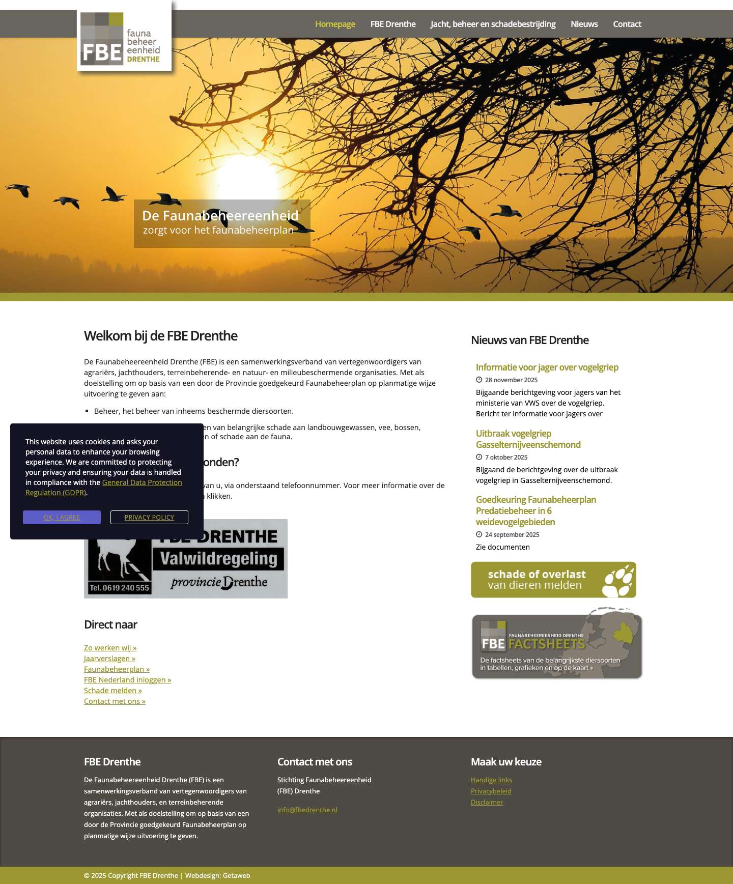 Faunabeheereenheid Drenthe – Een andere Faunabeheereenheid sites site - Full Screenshot