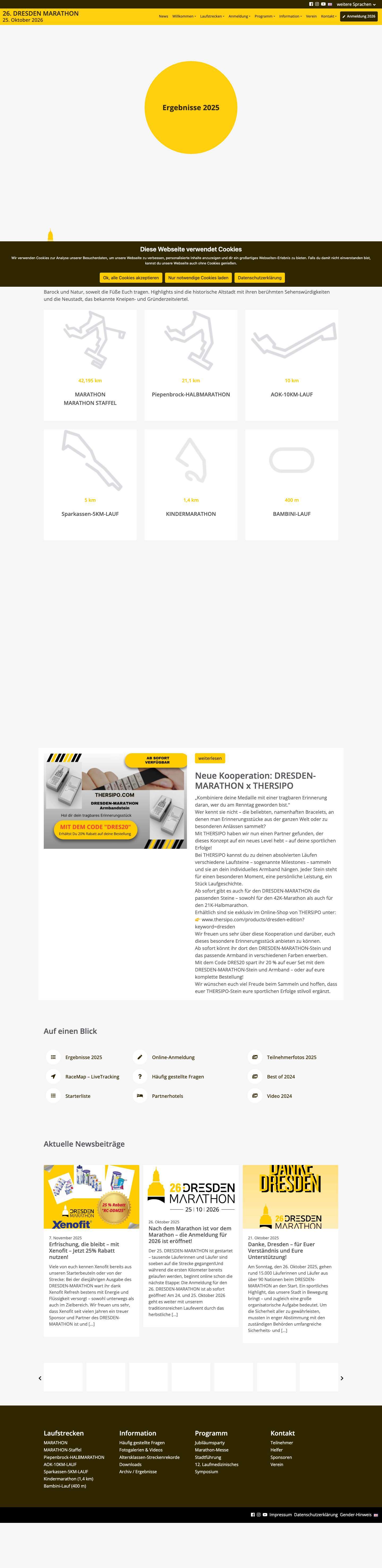 26. DRESDEN MARATHON – 25. Oktober 2026 - Full Screenshot