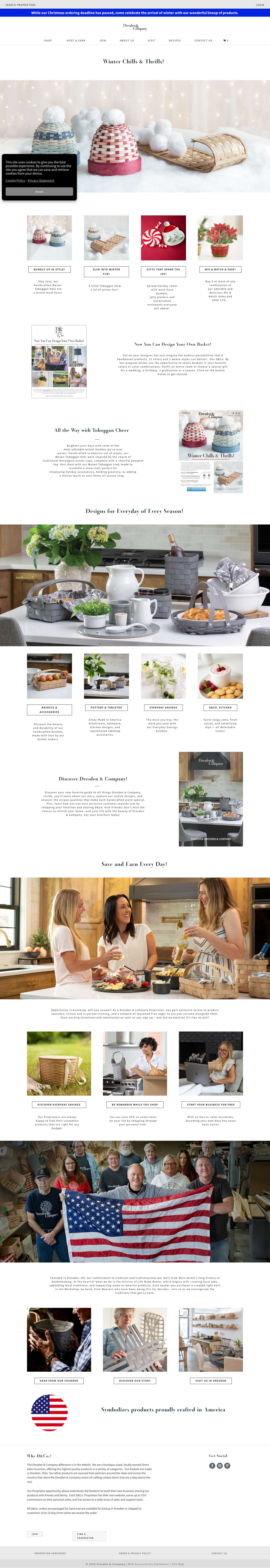 Handmade Baskets, Pottery & Home Decor | Dresden&Co. | Dresden & Company - Full Screenshot