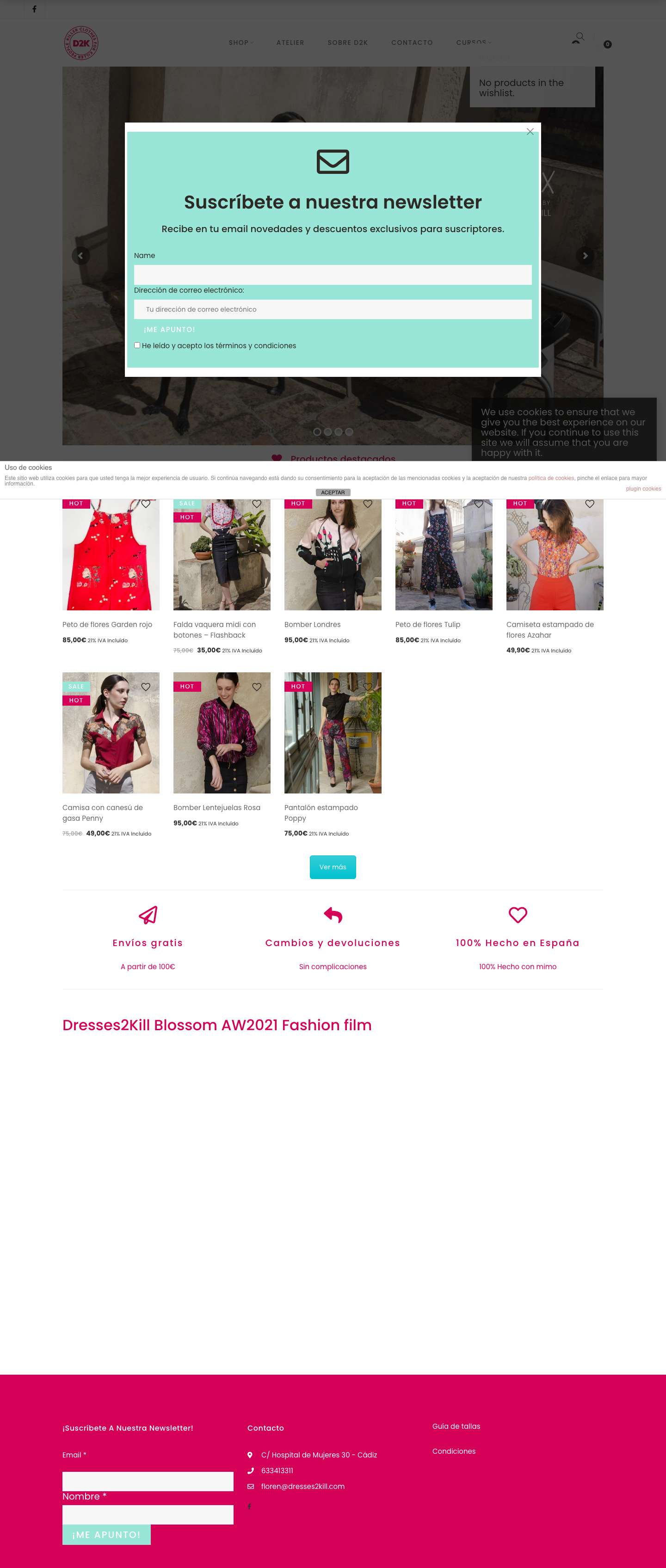 Home - Dresses2Kill - Full Screenshot