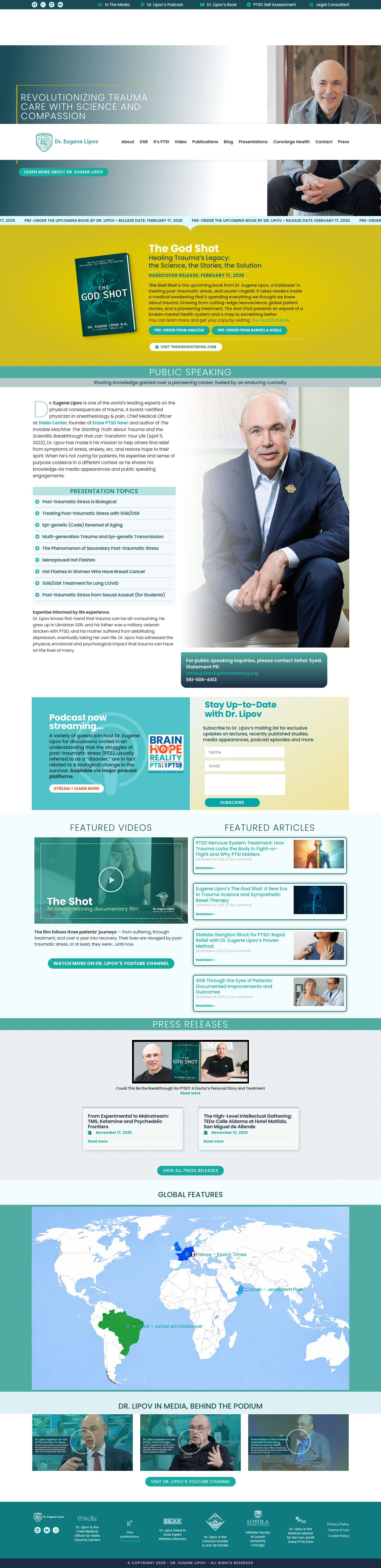 Dr. Eugene Lipov | Stellate Ganglion Treatment for PTSD - Full Screenshot