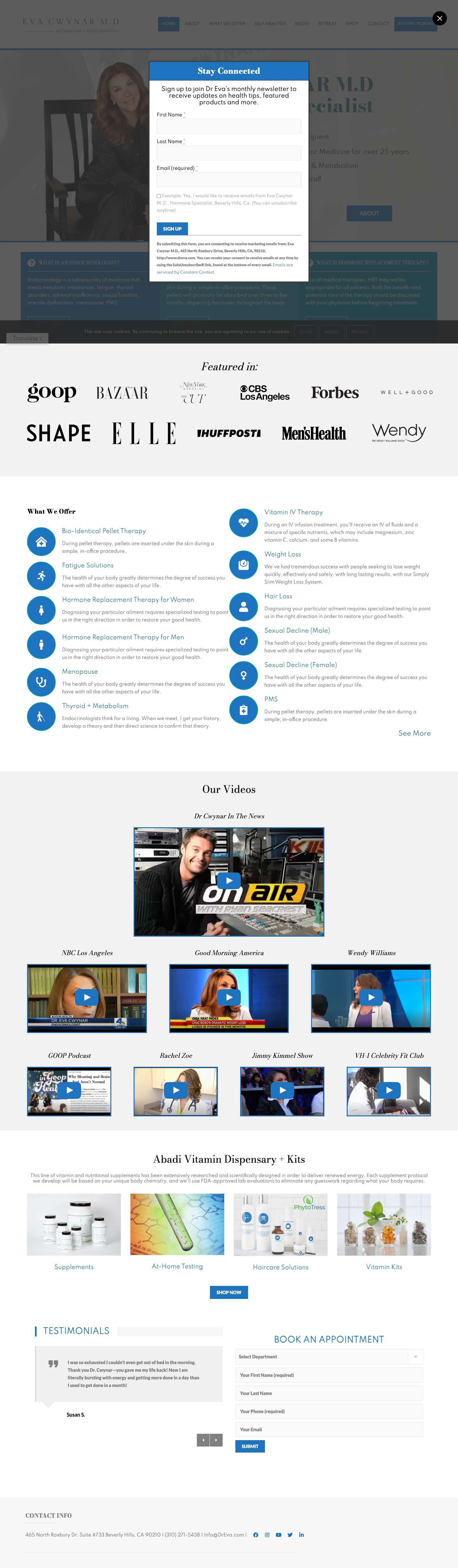 Eva Cwynar M.D., Hormone Specialist, Beverly Hills, Ca – Hormone Specialist, Endocrinology & Metabolism, Beverly Hills, California - Full Screenshot