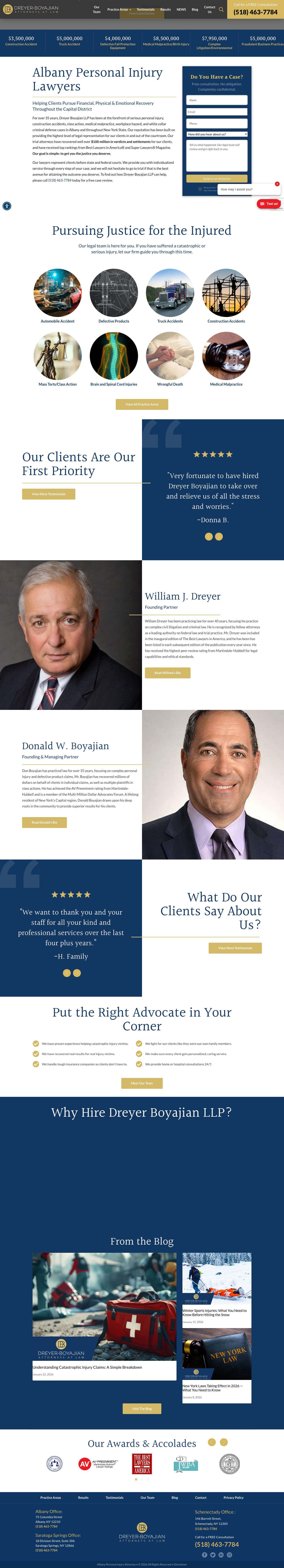 Personal Injury Law Firm I Dreyer Boyajian LLP - Full Screenshot