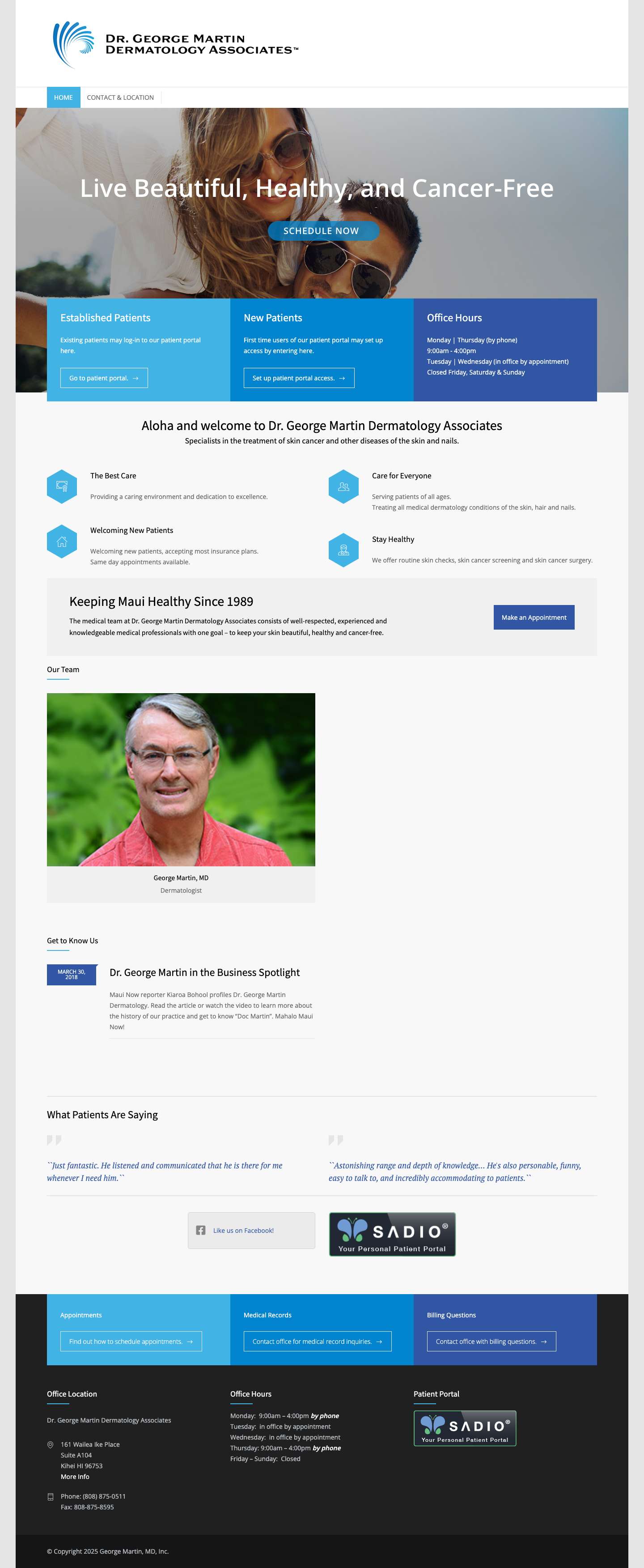 Home - Dr. George Martin Dermatology Associates - Full Screenshot