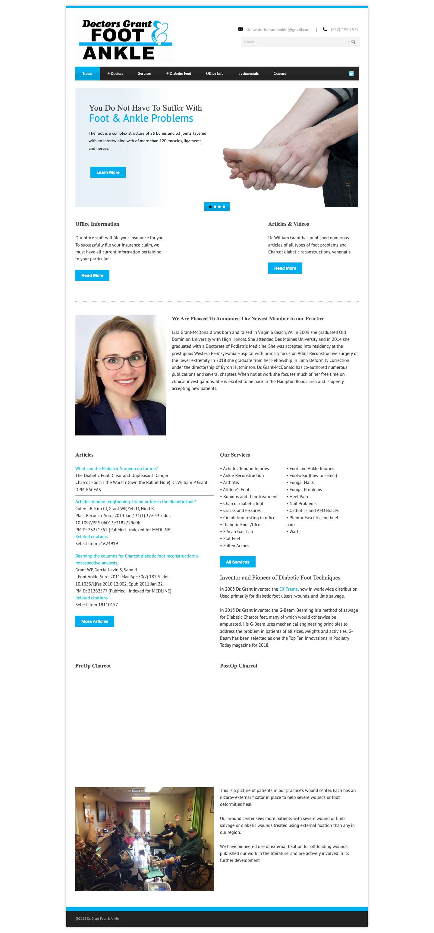 Dr. Grant Foot and Ankle - Full Screenshot