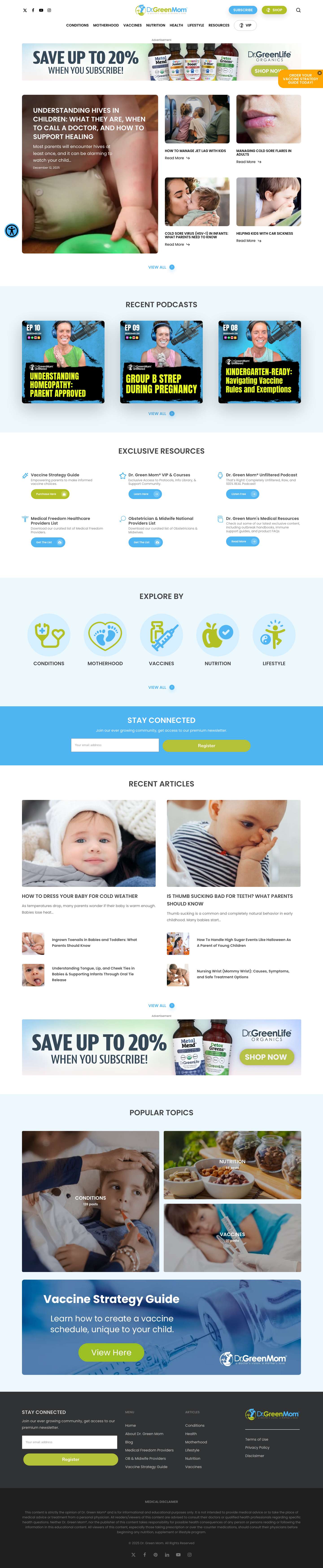 Dr. Green Mom™ - Family & Pediatric Nutrition & Wellness - Full Screenshot