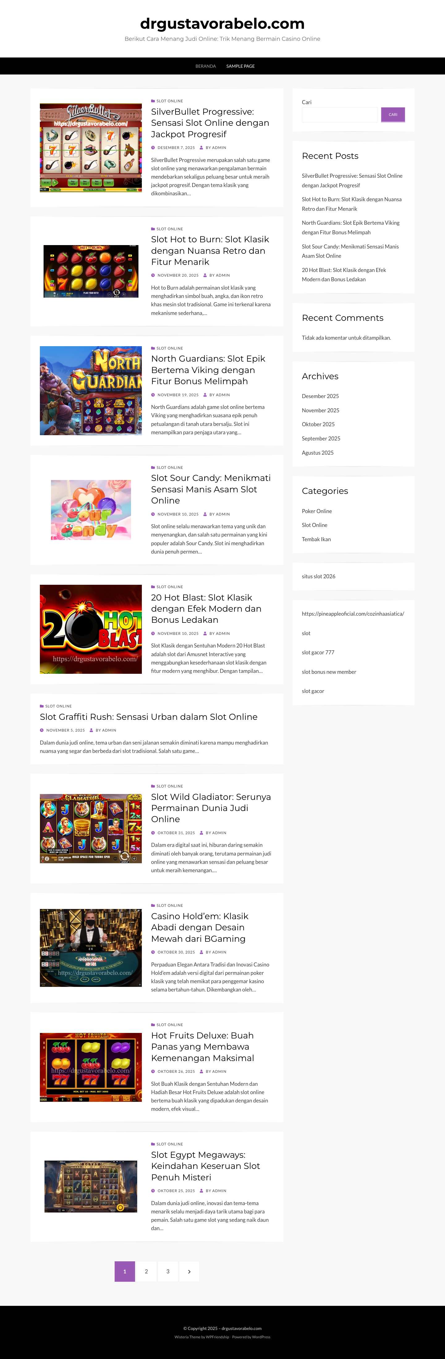 drgustavorabelo.com - Berikut Cara Menang Judi Online: Trik Menang Bermain Casino Online - Full Screenshot