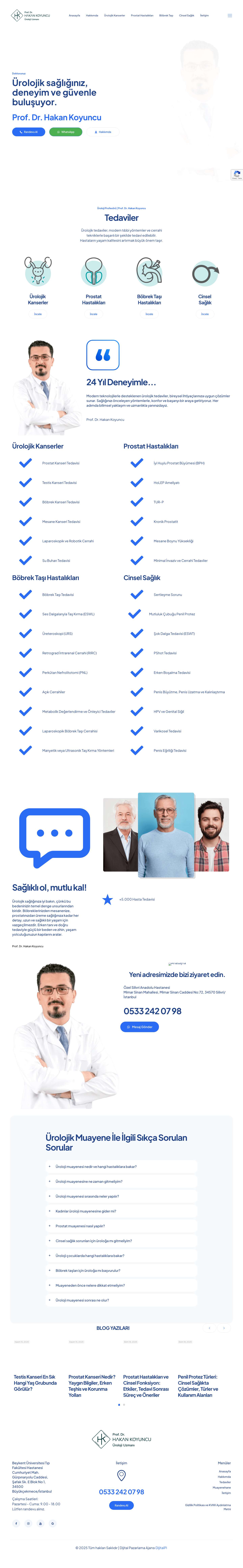 Anasayfa - Prof. Dr. Hakan Koyuncu - Full Screenshot