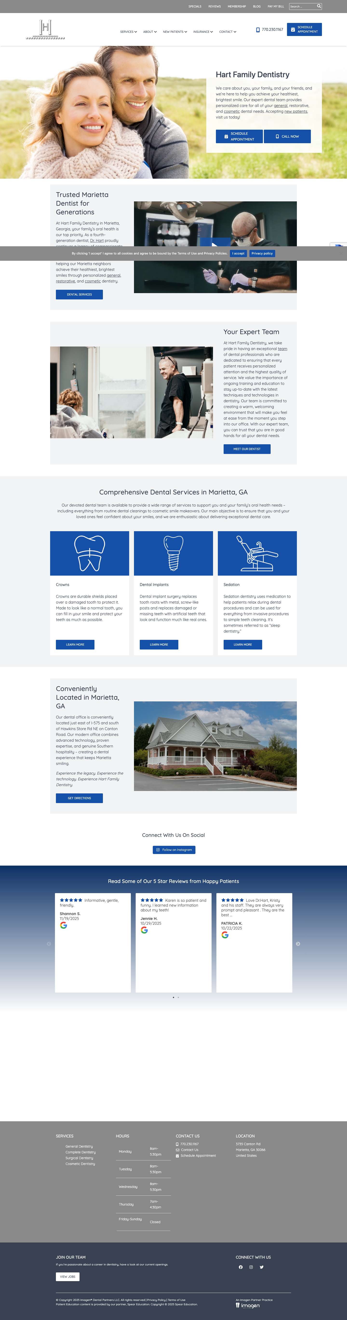 Dental Services and Treatment in Marietta, GA - Full Screenshot