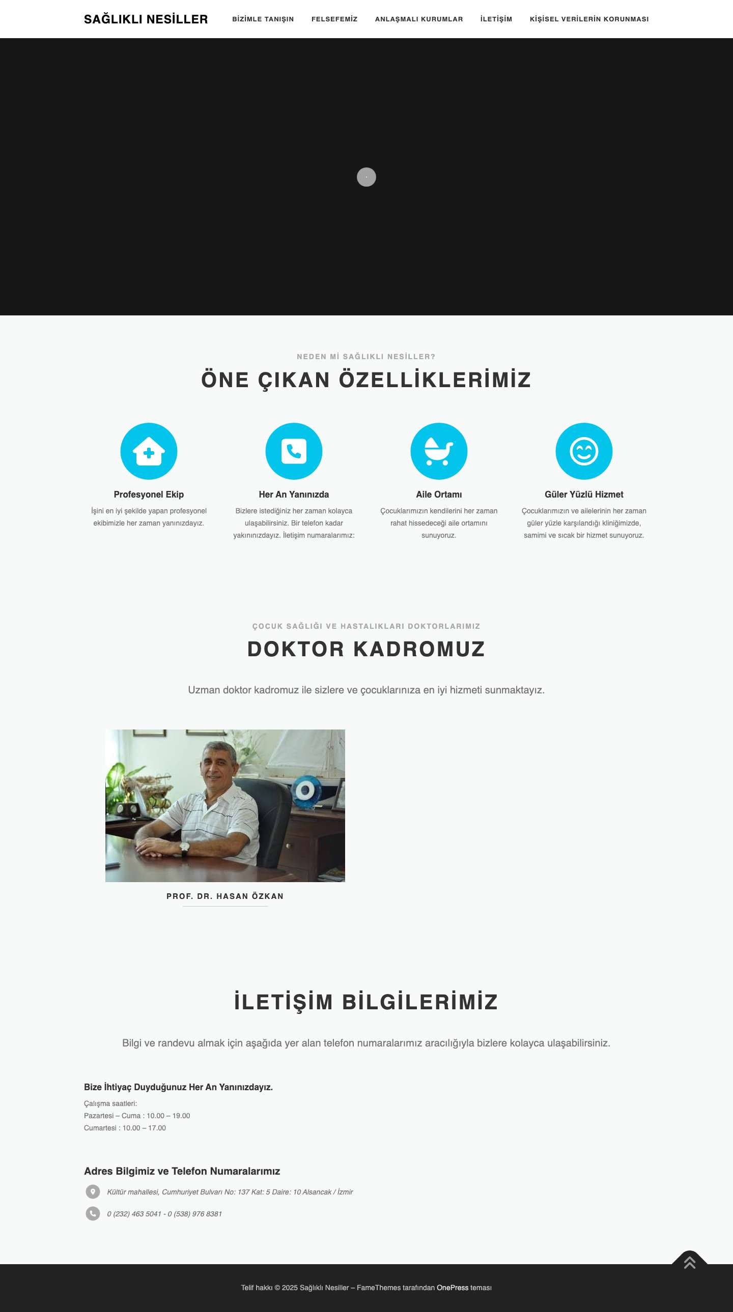 İzmir Çocuk Hastalıkları Doktoru - Prof. Dr. Hasan Özkan - Full Screenshot