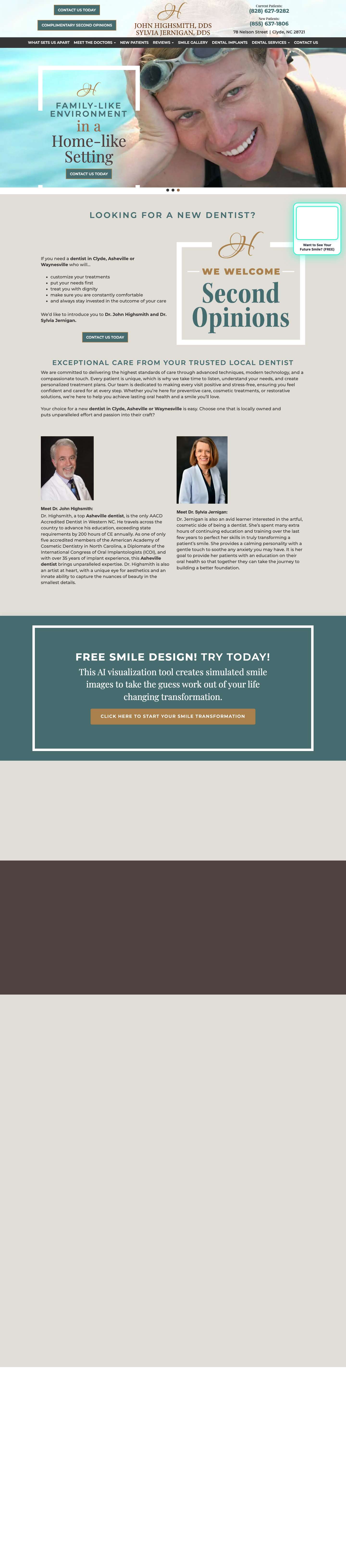 Top Asheville Dentist - John Highsmith, DDS - Full Screenshot