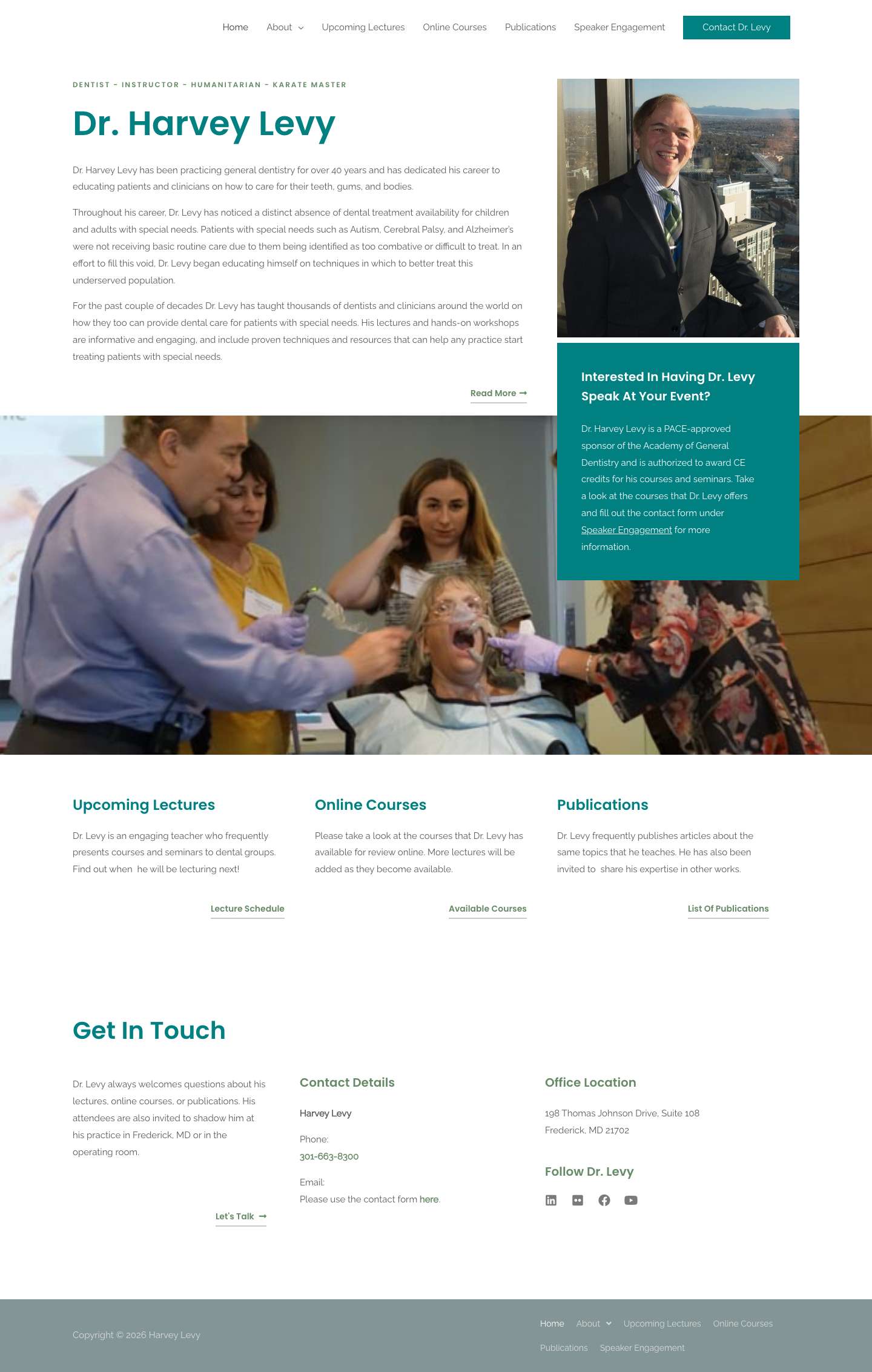 Harvey Levy – Dentist, Instructor, Humanitarian, Karate Master - Full Screenshot