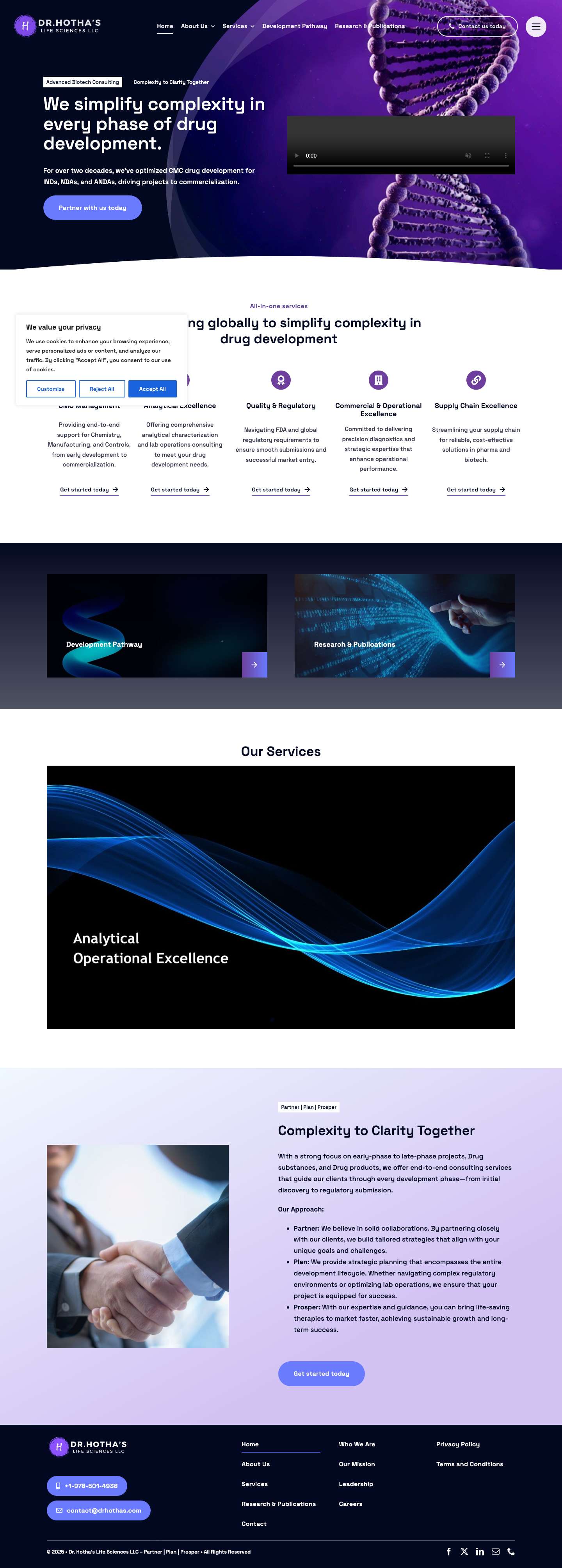 Dr. Hotha's Life Sciences LLC - Full Screenshot