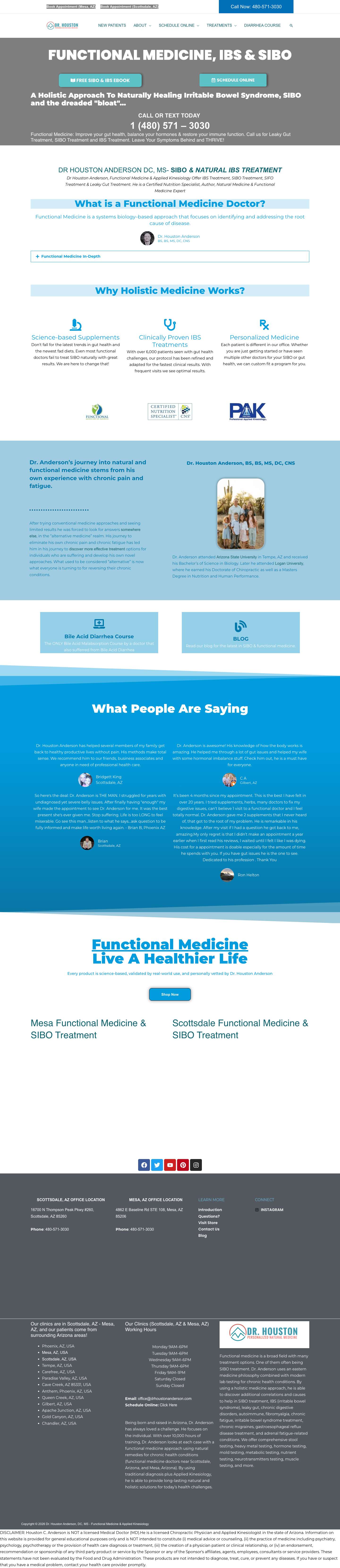 Dr. Houston Anderson - Leaky Gut, SIBO, Irritable Bowel Syndrome - Full Screenshot