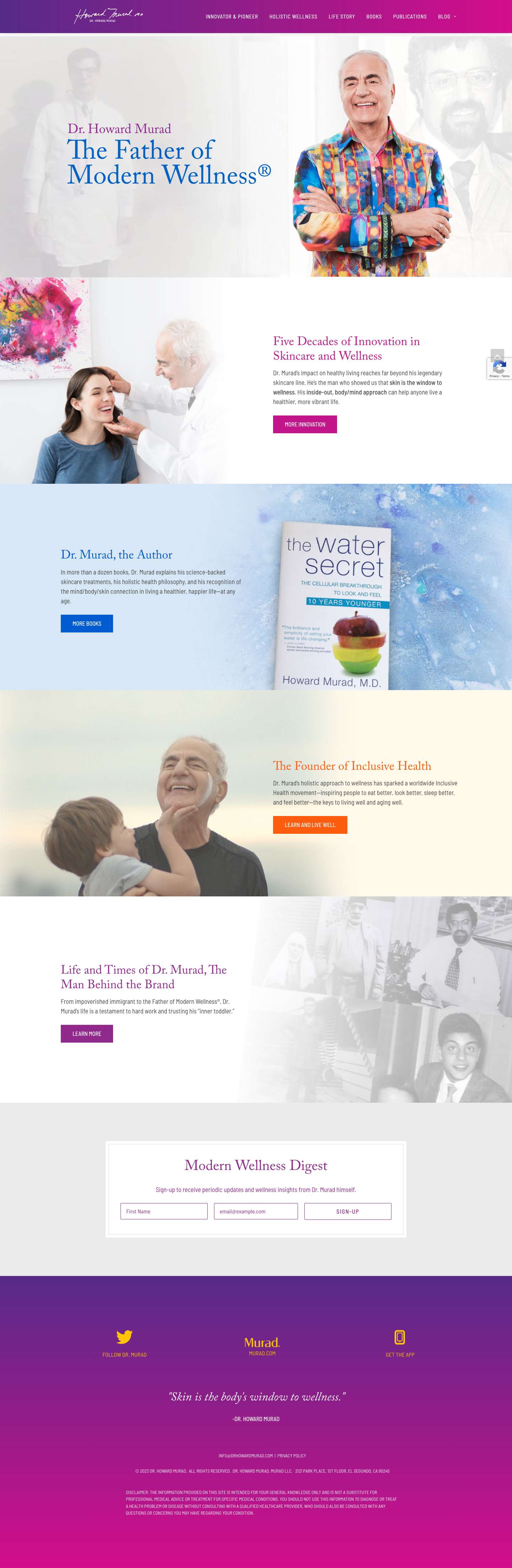 Home - Dr. Howard Murad - Full Screenshot