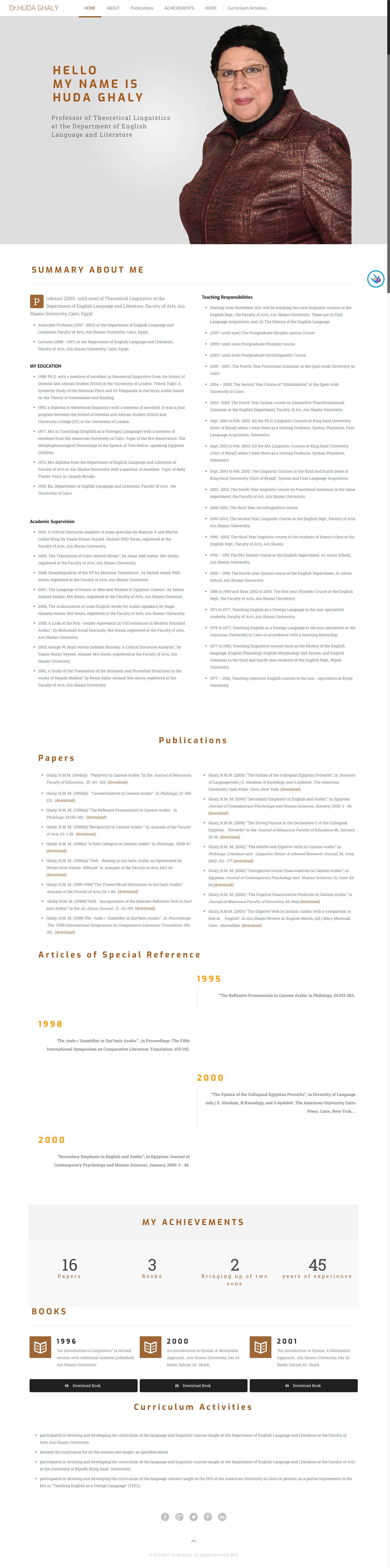 Prof. Huda Ghaly – Just another WordPress site - Full Screenshot