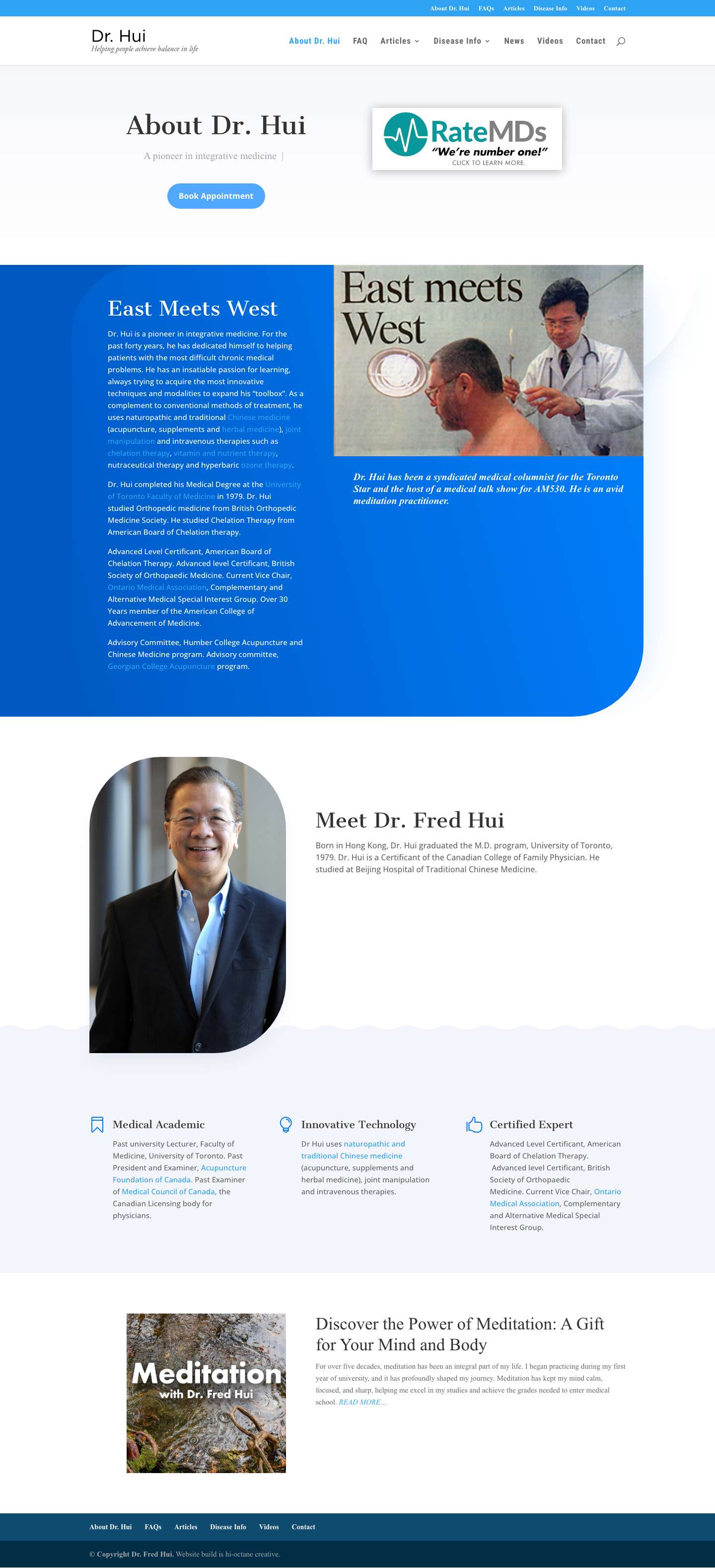 Dr. Fred Hui – Helping People Achieve Balance in Life - Full Screenshot