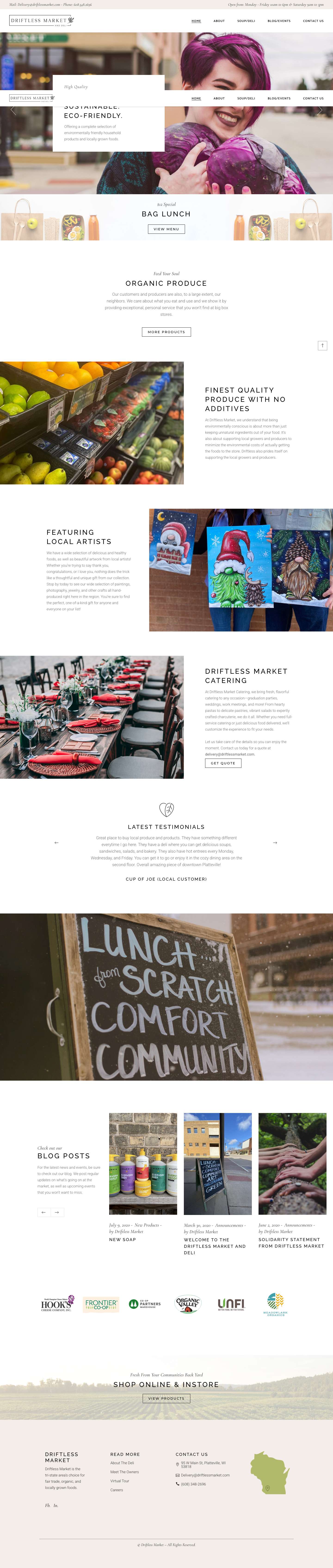 Driftless Market & Deli - Full Screenshot