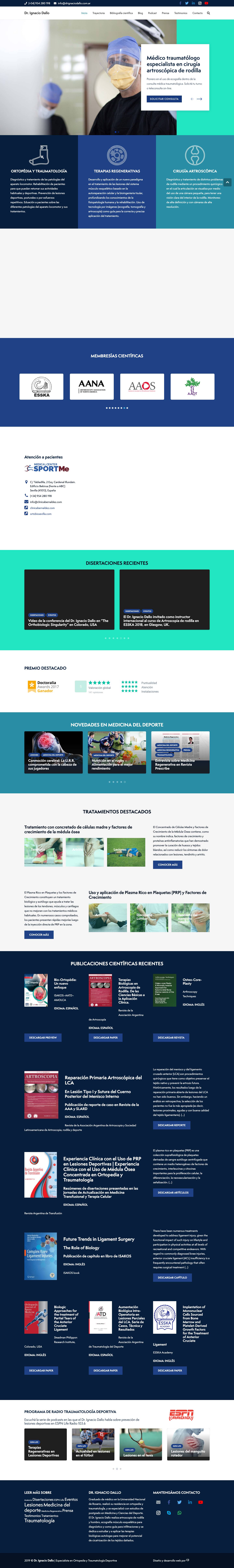 Dr. Ignacio Dallo | Especialista en ortopedia y traumatología - Full Screenshot