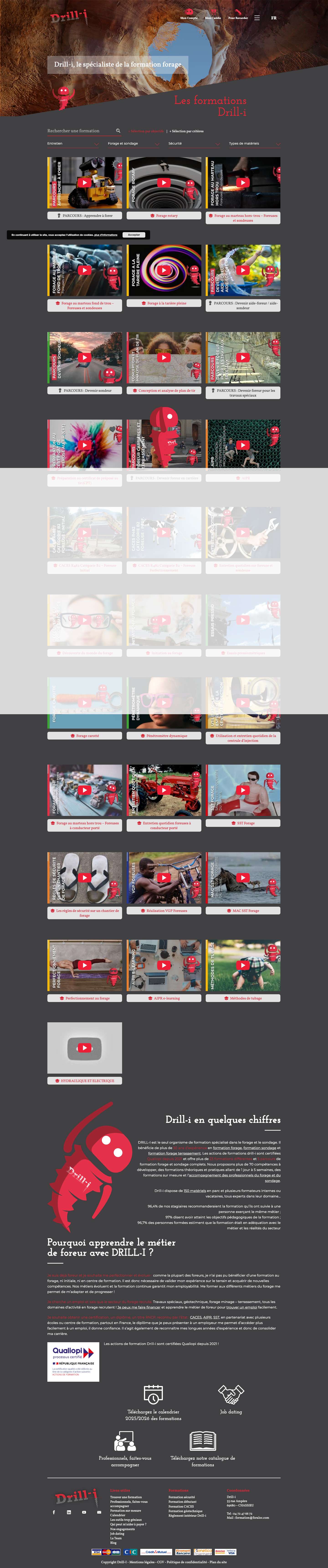 Drill-i : le spécialiste de la formation forage et sondage ! - Full Screenshot