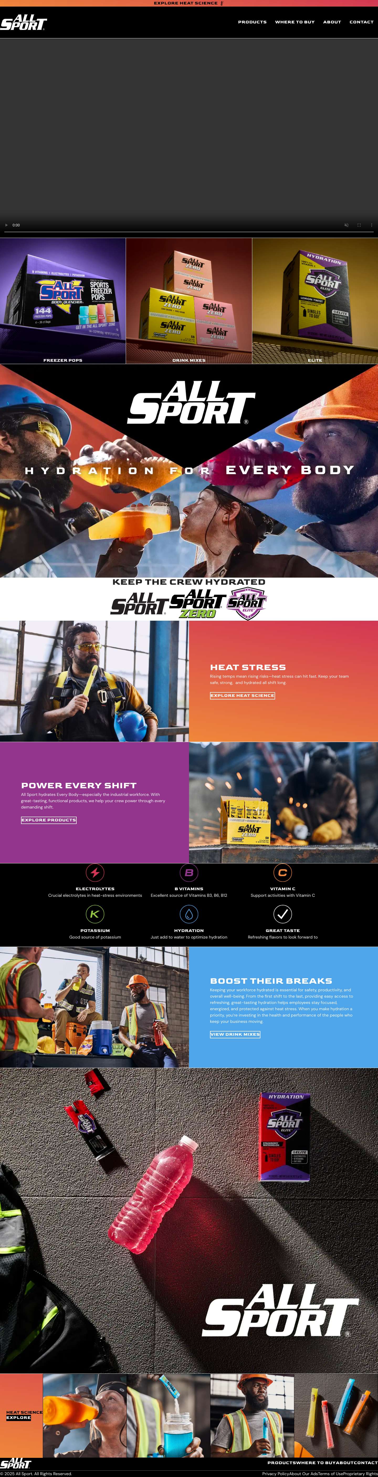 All Sport - Hydration for Every Body - Full Screenshot